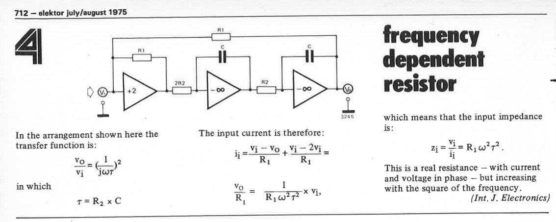 frequency dependent resistor