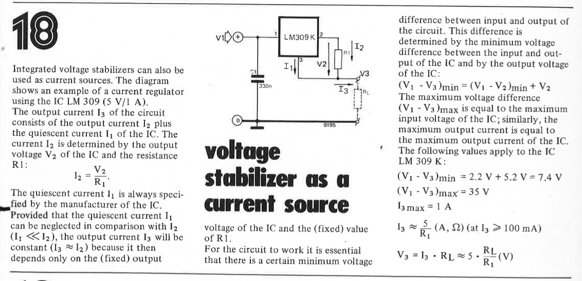 voltage stabilizer as current source