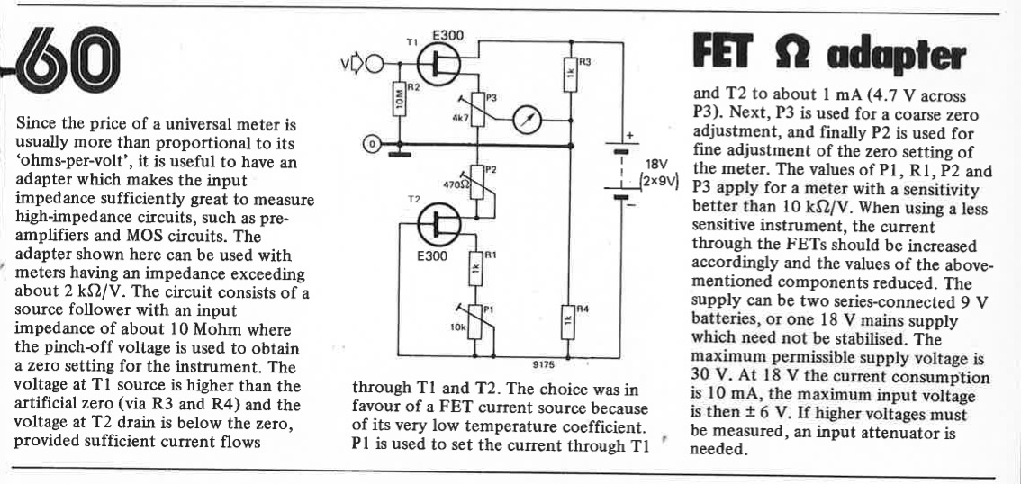 FET Ohm adapter