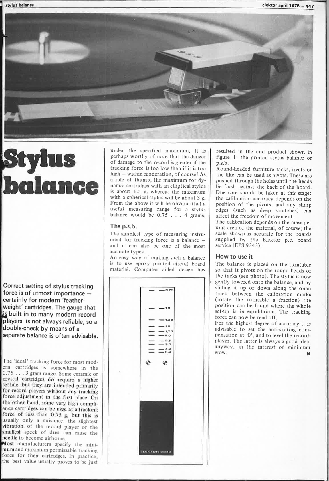 stylus balance