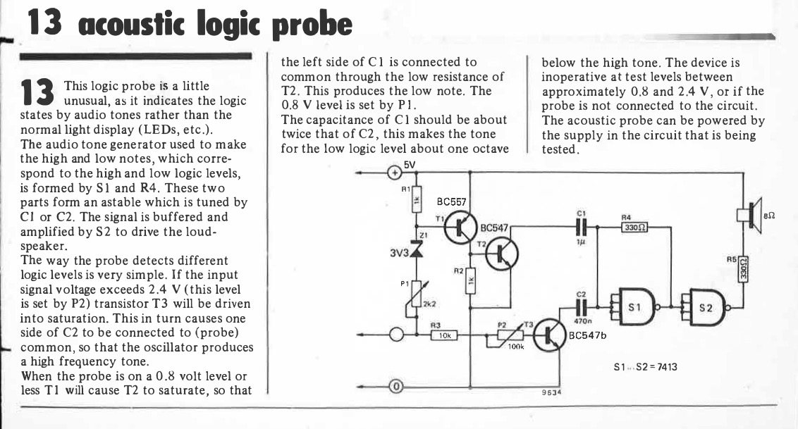 acoustic logic probe