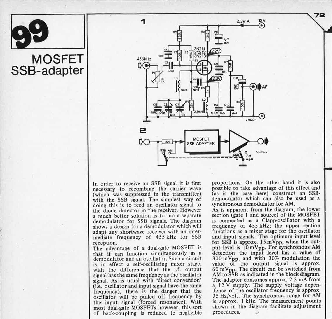 MOSFET SSB adaptor