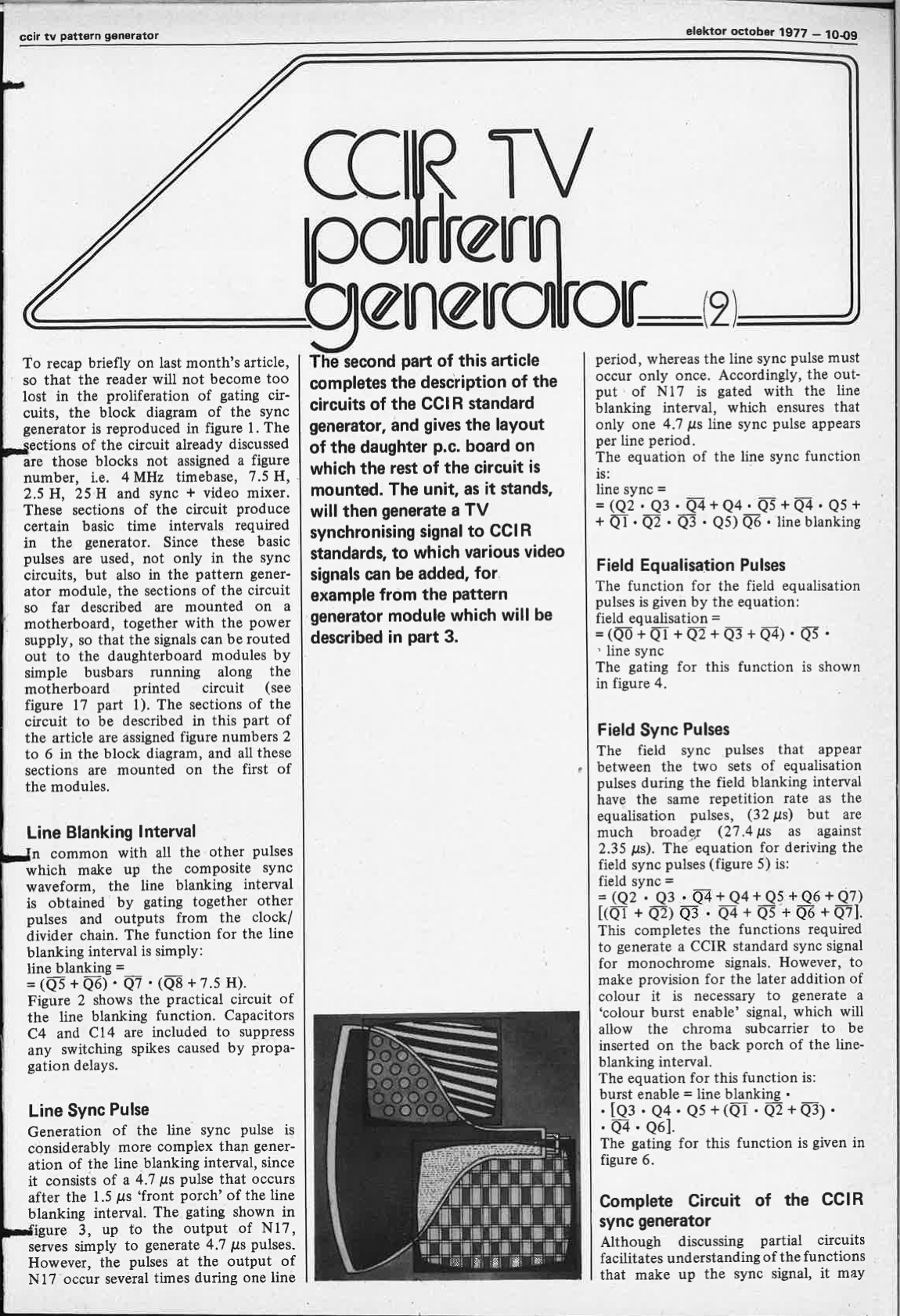 CC I R TV pattern generator (2)