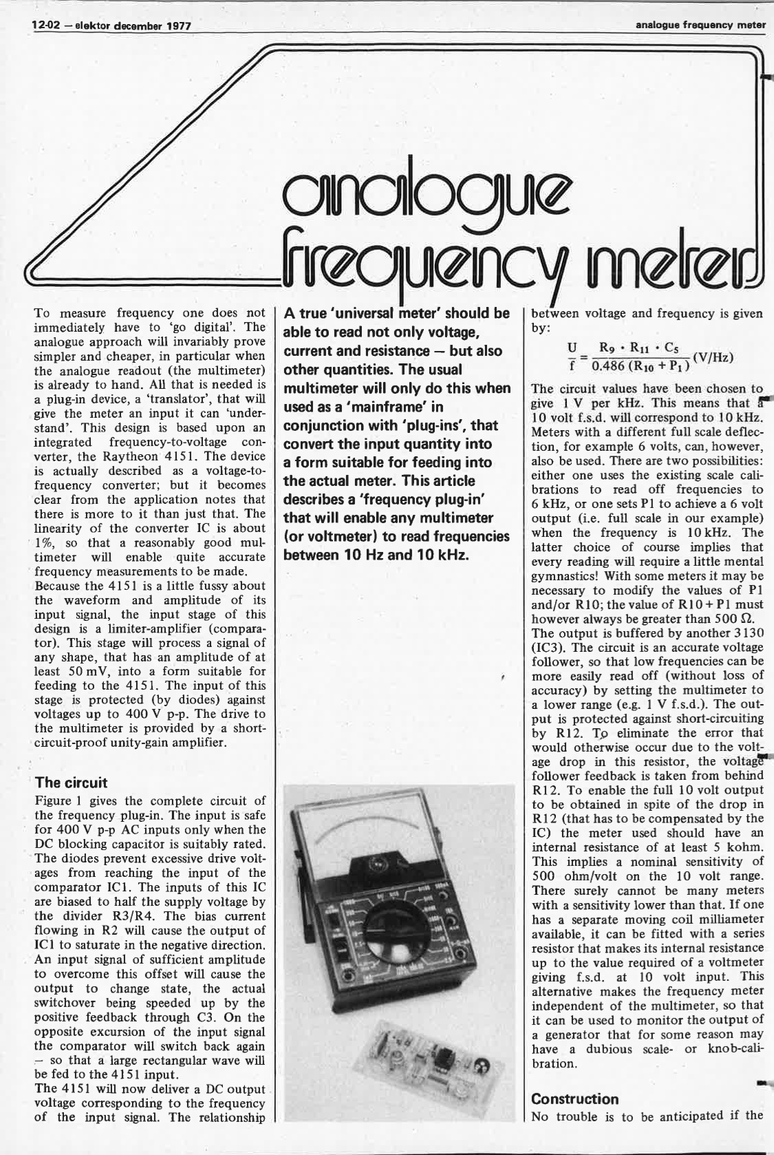 analogue frequency meter