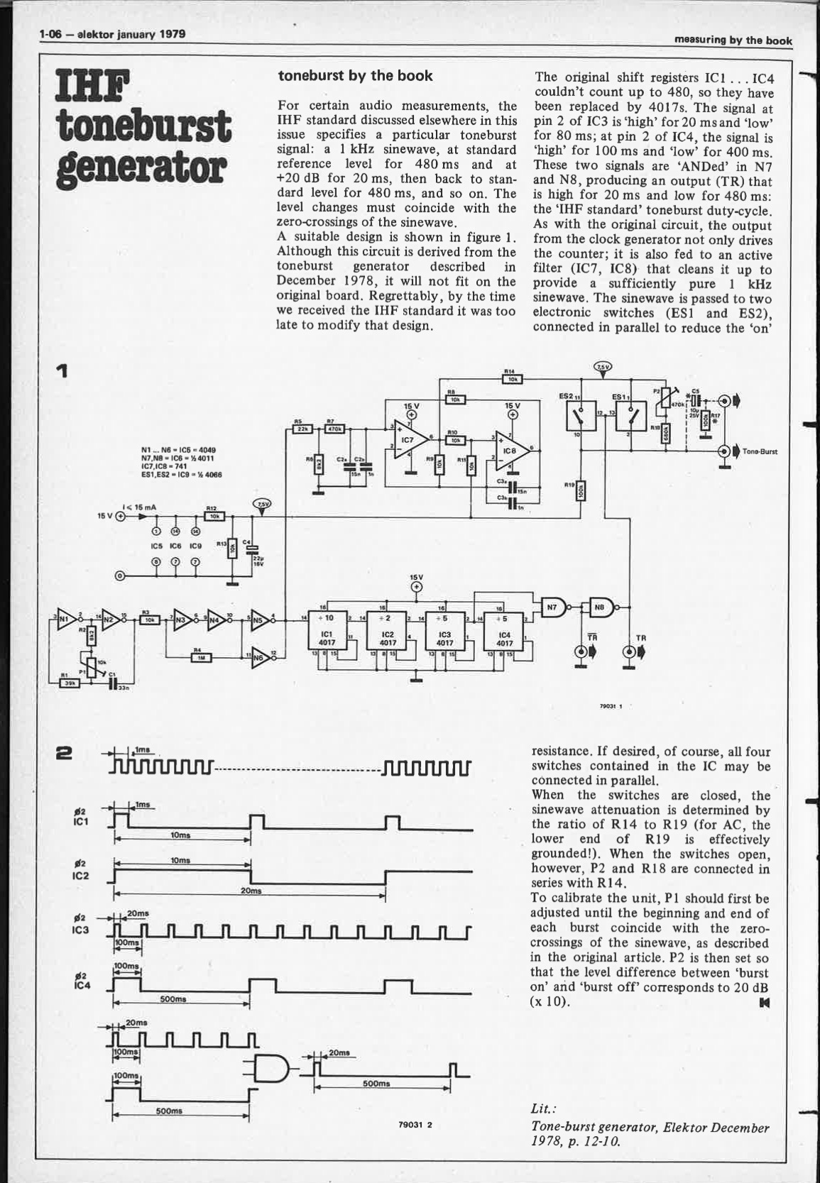 IHF toneburst generator