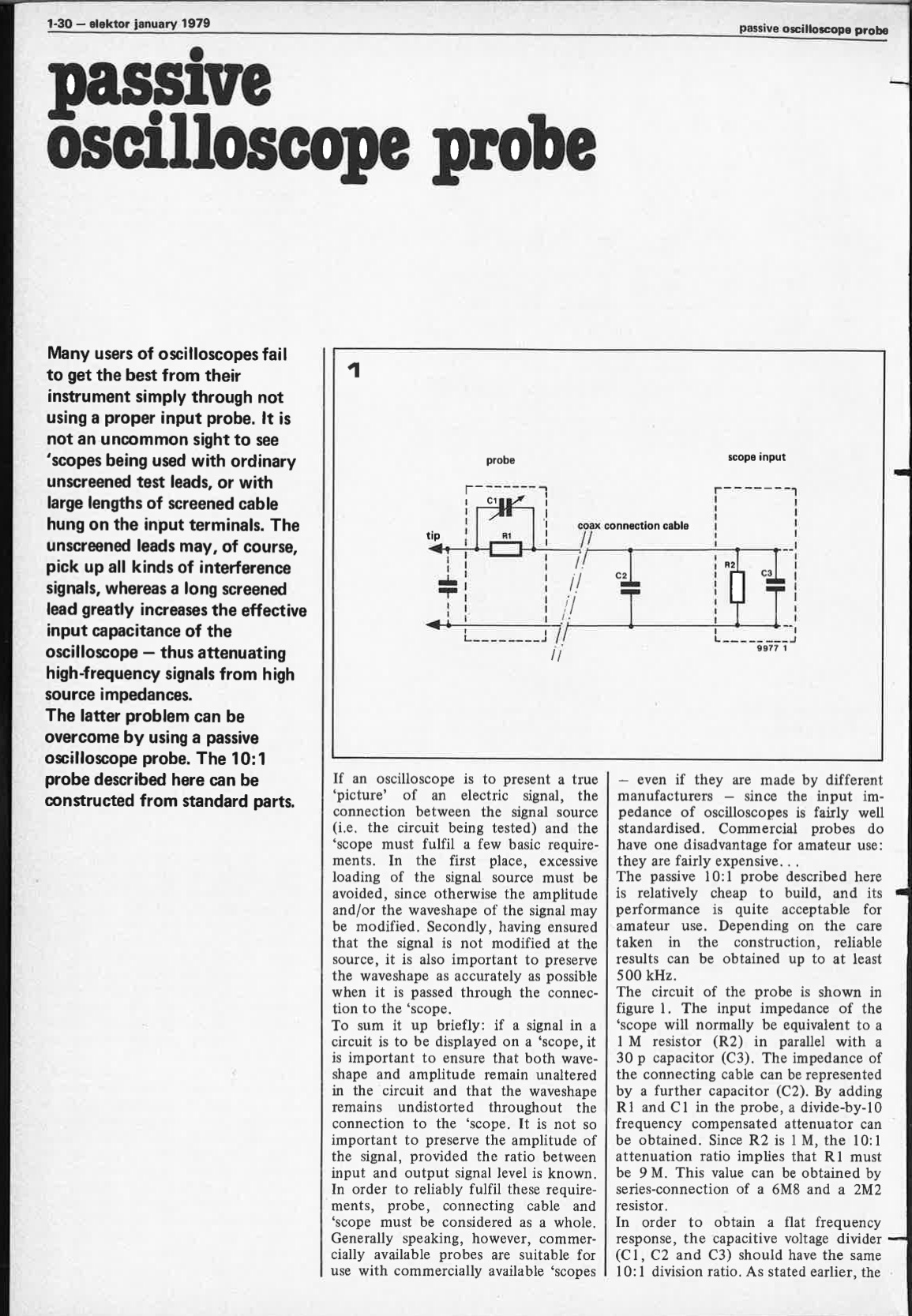 passive oscilloscope probe