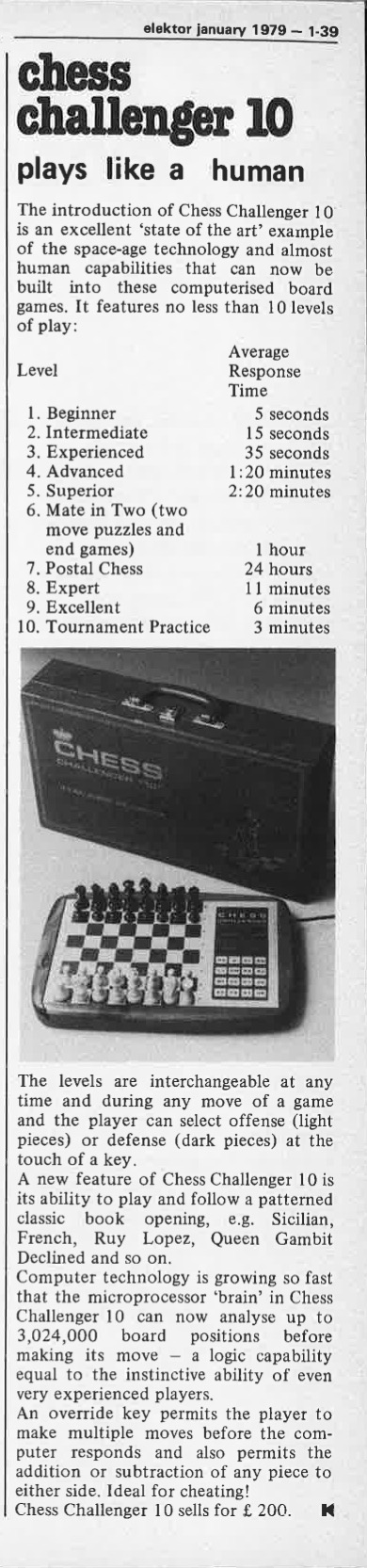 chess challenger 10
