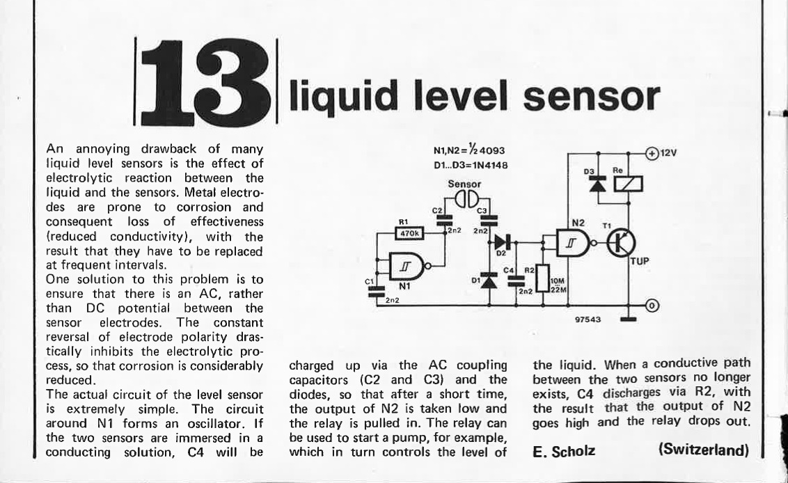 liquid level sensor