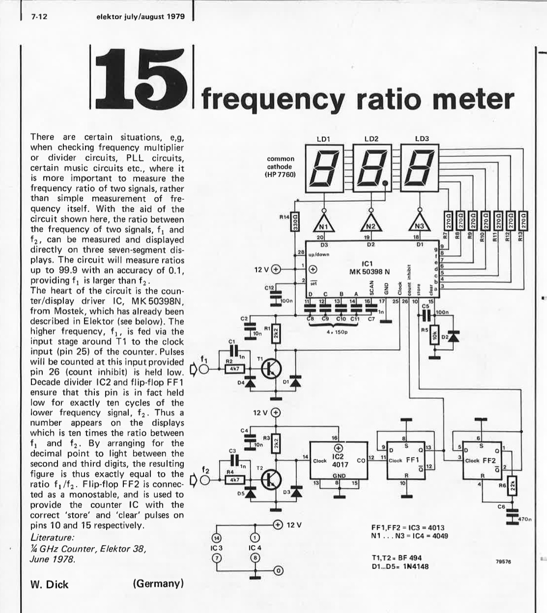 frequency ratio meter