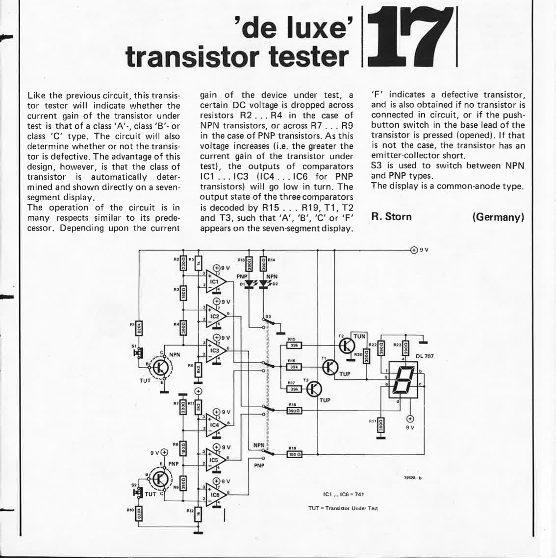 de luxe` transistor tester