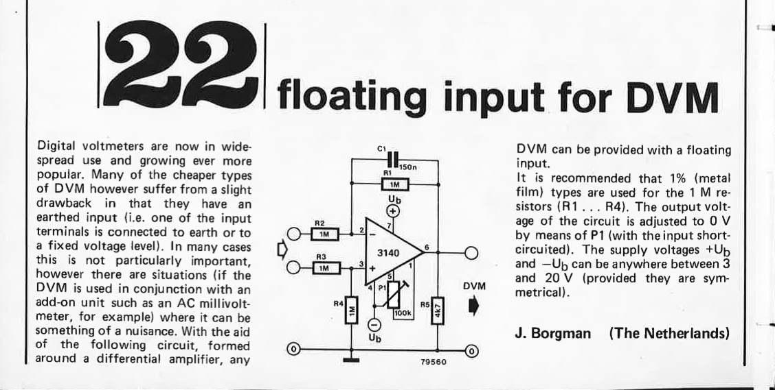 floating input for DVM