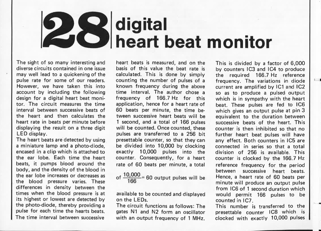digital heart beat monitor