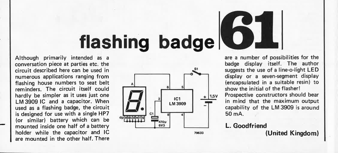 flashing badge