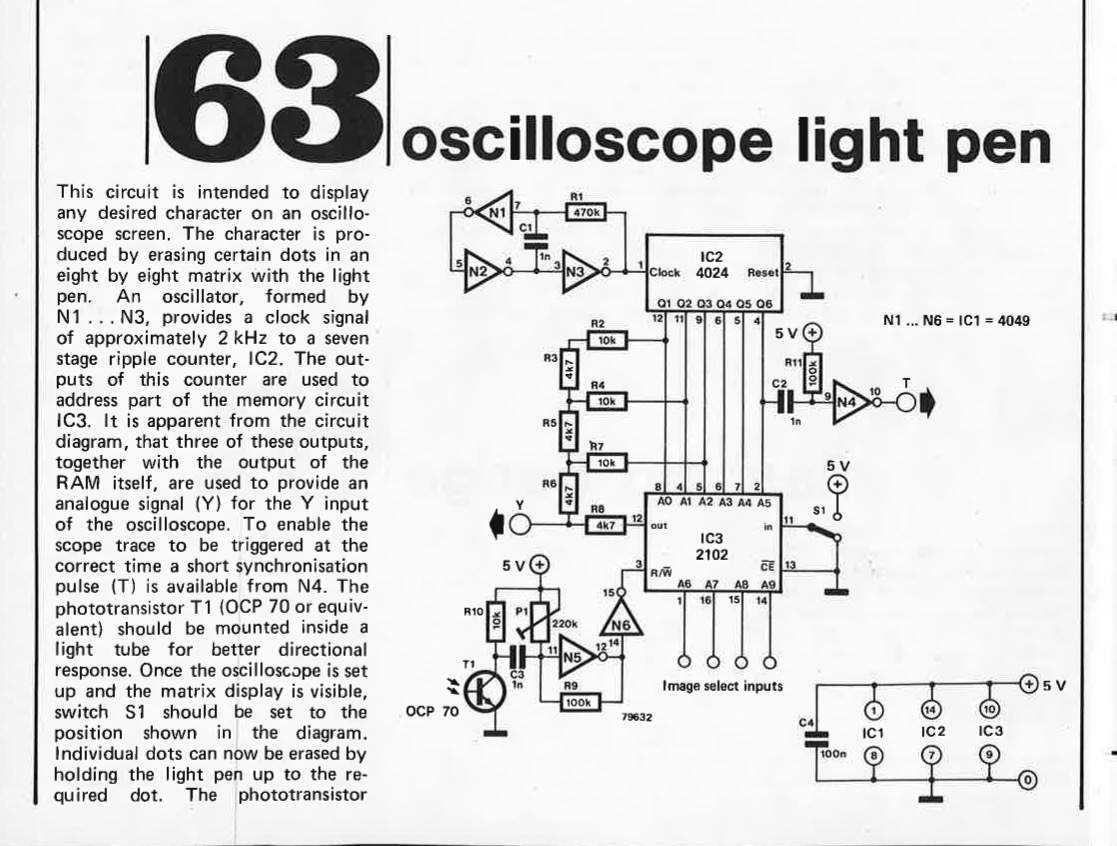oscilloscope light pen