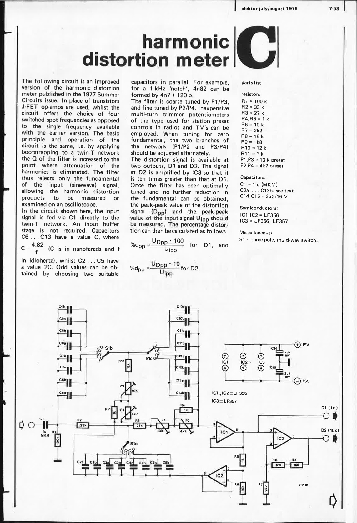 harmonic d istortion meter