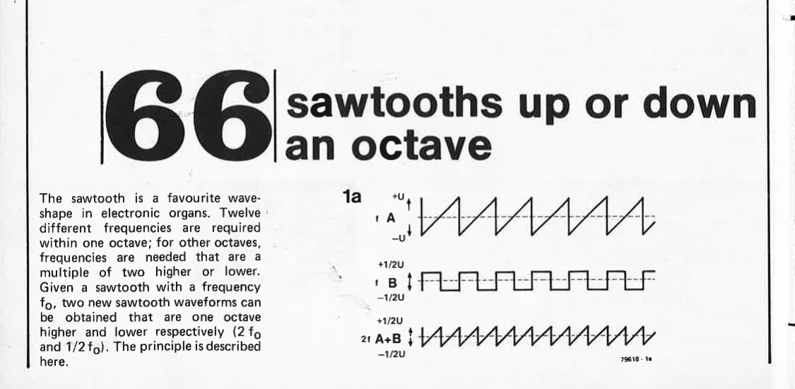 sawtooths up or down an octave