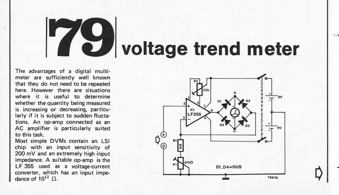 voltage trend meter