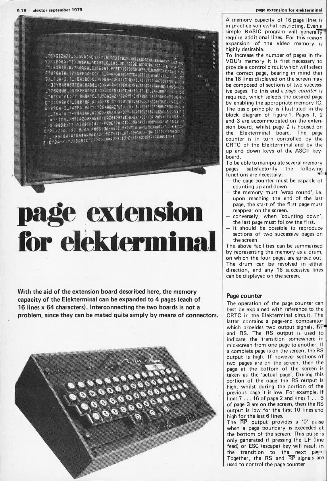 page ex tension for the Elekterminal