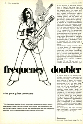 frequency doubler - raise your guitar one octave