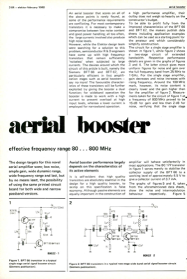 aerial booster - effective frequency range 80 … 800 MHz