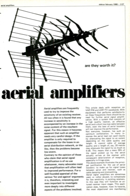 aerial amplifiers - are they worth it?