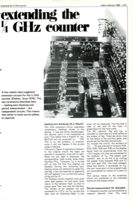 extending the 1/4 GHz counter