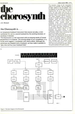 the chorosynth - the Chrosynth is …