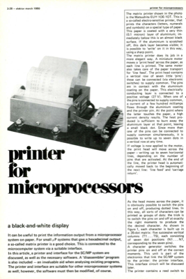printer for microprocessors - a black-and-white display