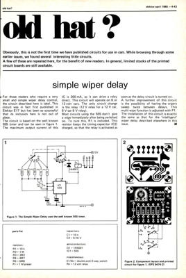 simple wiper delay