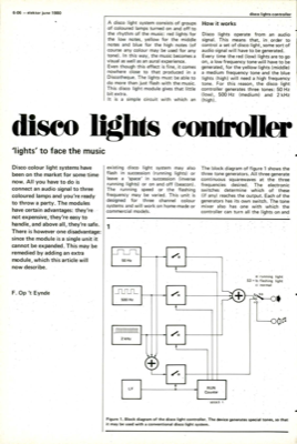 disco lights controller - 'lights' to face the music