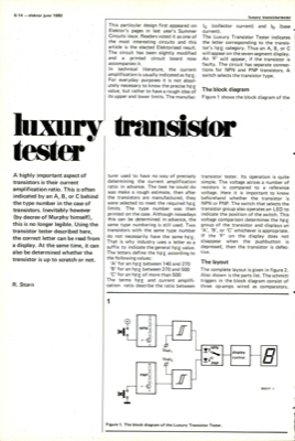 luxury transistor tester