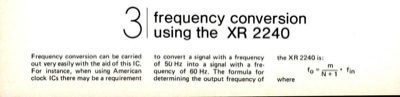 frequency conversion using the XR 2240