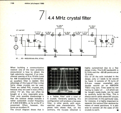 4.4 MHz crystal filter