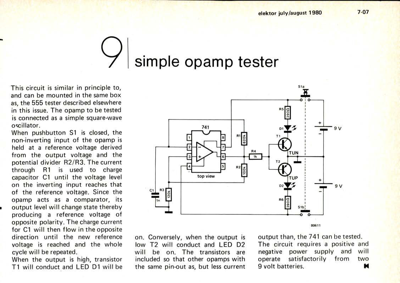 simple opamp tester