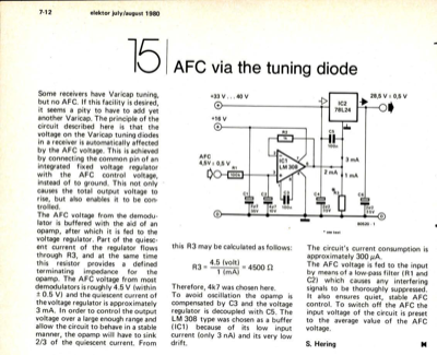 AFC via the tuning diode