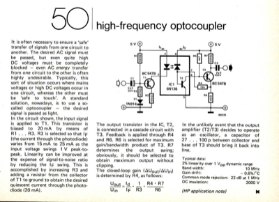 high-frequency optocoupler