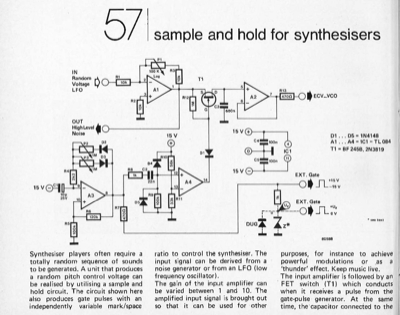 sample and hold for synthesisers