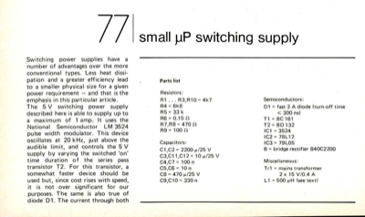 small µP switching supply