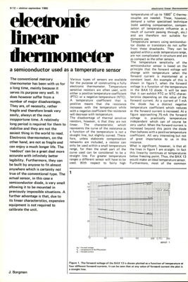 electronic linear thermometer - a semiconductor used as a temperature sensor