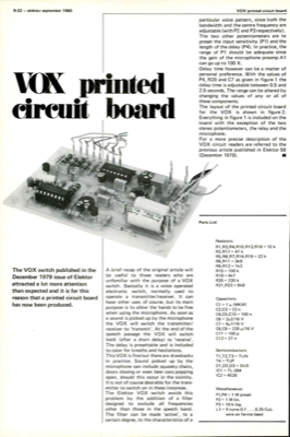 VOX printed circuit board