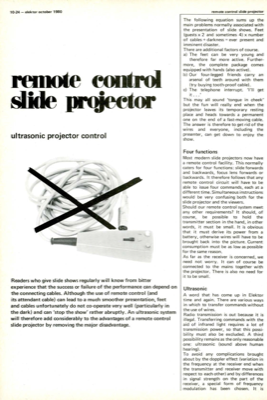 remote control slide projector - ultrasonic projector control