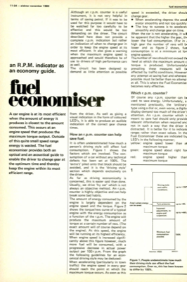 fuel economiser - an R.P.M. indicator as an economy guide