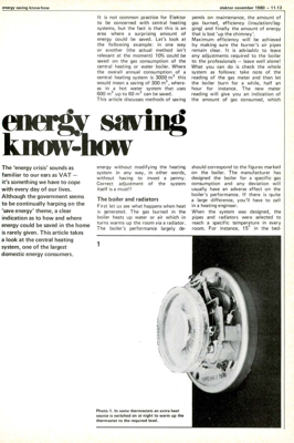 energy saving know-how