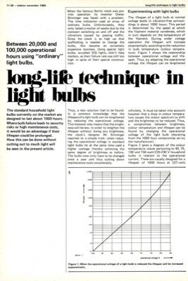 long-life technique in light bulbs - between 20,000 and 100,000 operational hours using ""ordinary"" light bulbs