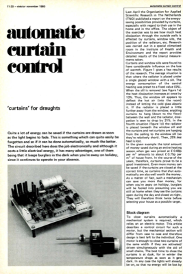 automatic curtain control - 'curtains' for draughts