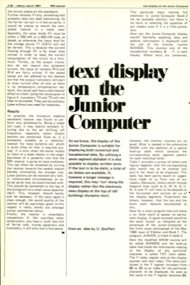 text display on the junior computer