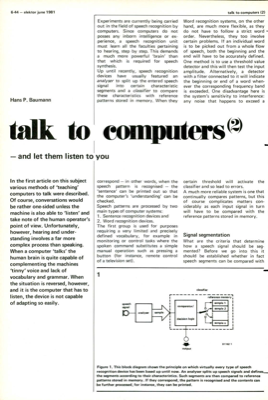 talk to computers