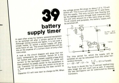 battery supply timer