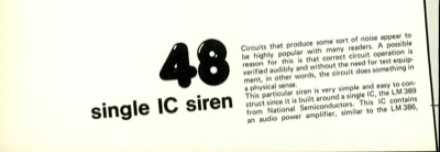 single IC siren