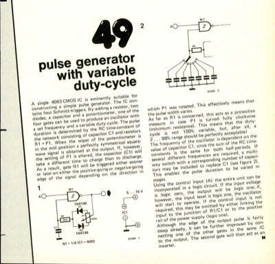pulse generator with variable duty cycle